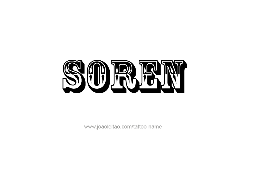 Tattoo Design  Name Soren   