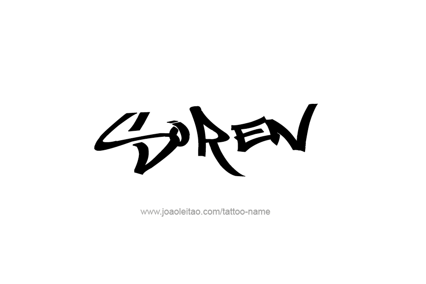 Tattoo Design  Name Soren   