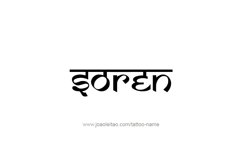 Tattoo Design  Name Soren   