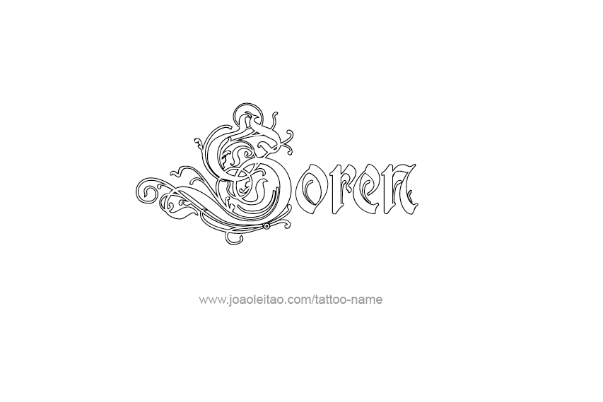 Tattoo Design  Name Soren   