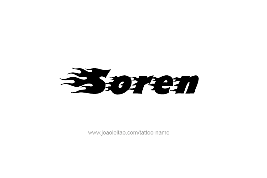 Tattoo Design  Name Soren   