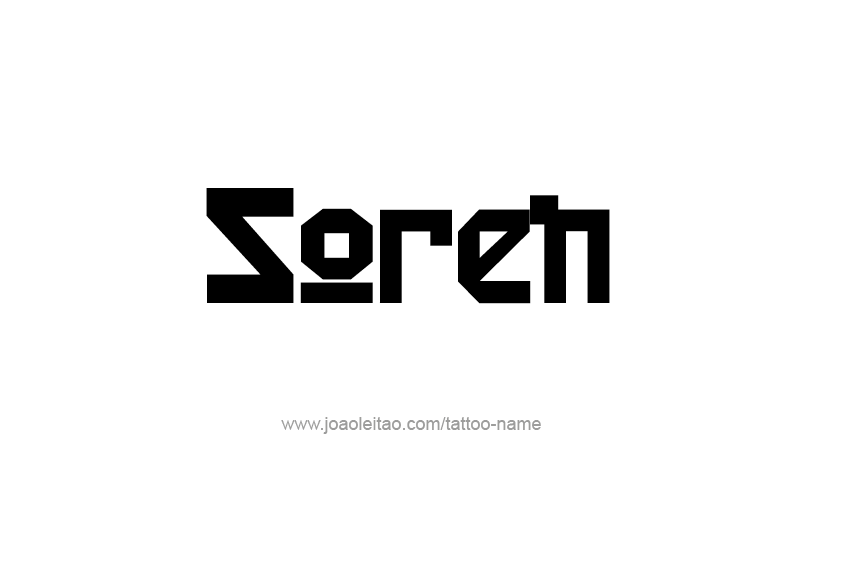 Tattoo Design  Name Soren   