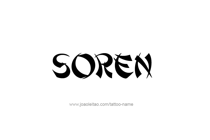 Tattoo Design  Name Soren