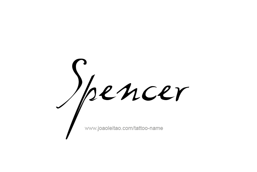 Tattoo Design  Name Spencer   