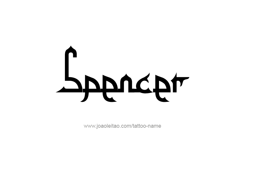 Tattoo Design  Name Spencer   