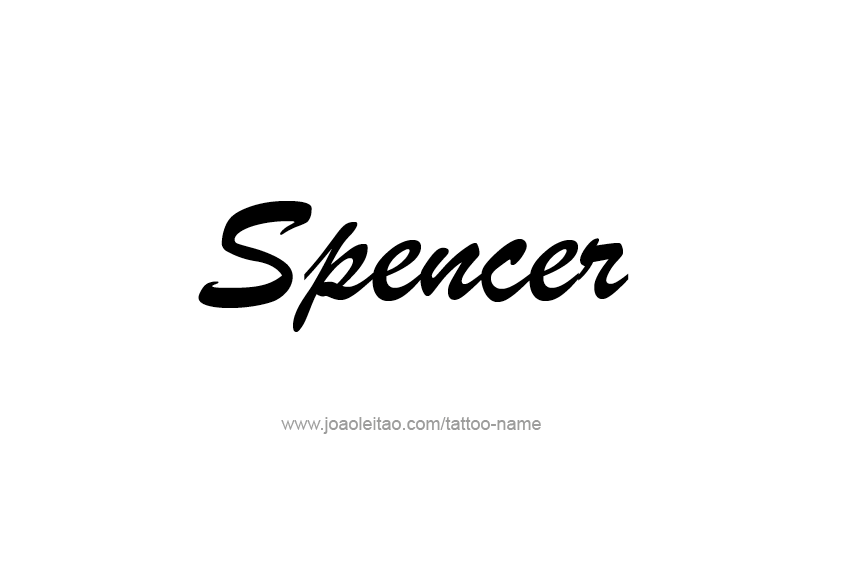 Tattoo Design  Name Spencer   