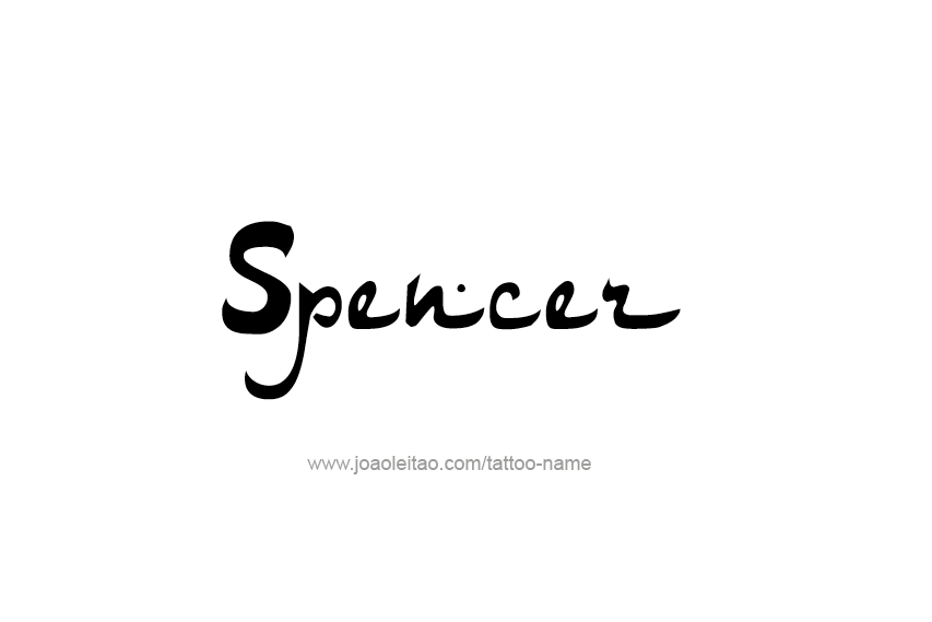 Tattoo Design  Name Spencer   