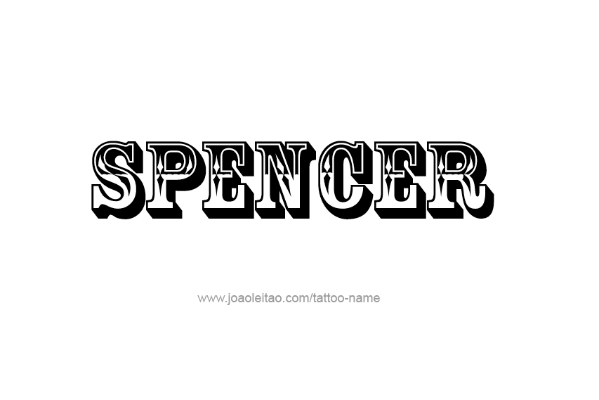 Tattoo Design  Name Spencer   