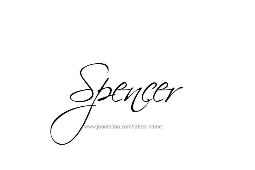 Tattoo Design  Name Spencer   