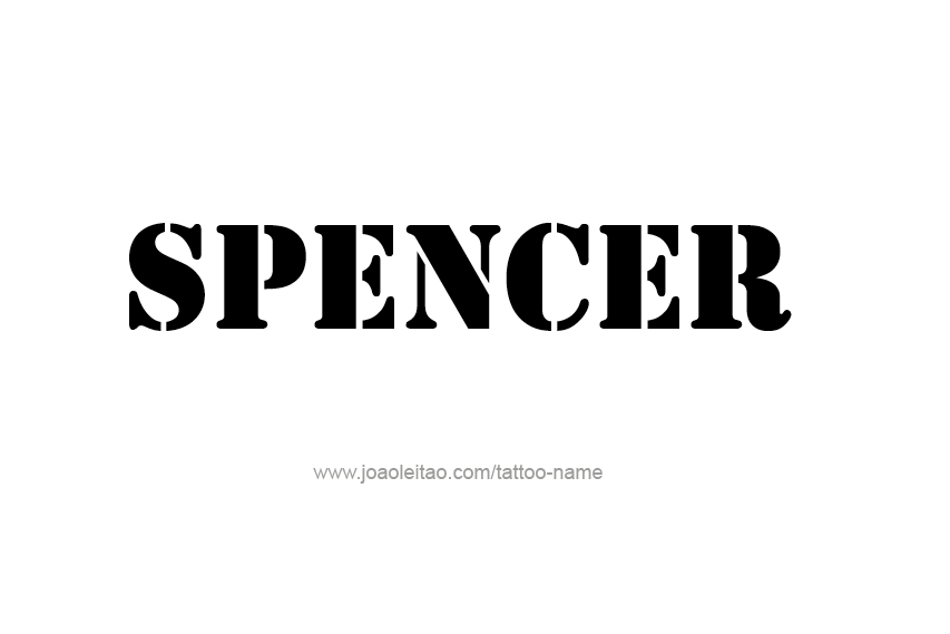 Tattoo Design  Name Spencer   