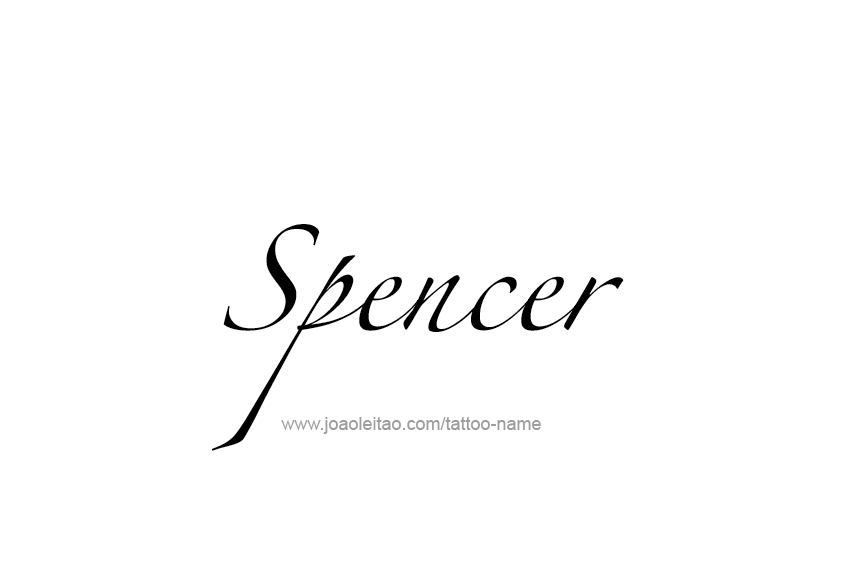 Tattoo Design  Name Spencer   