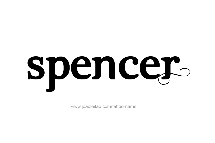 Tattoo Design  Name Spencer   