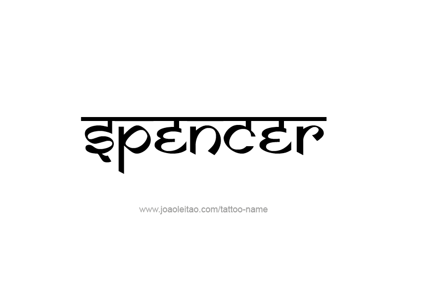 Tattoo Design  Name Spencer   