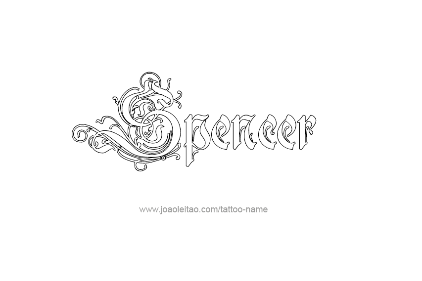 Tattoo Design  Name Spencer   