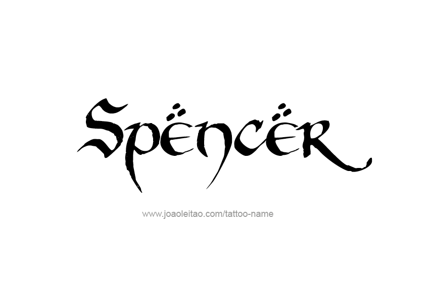 Tattoo Design  Name Spencer   