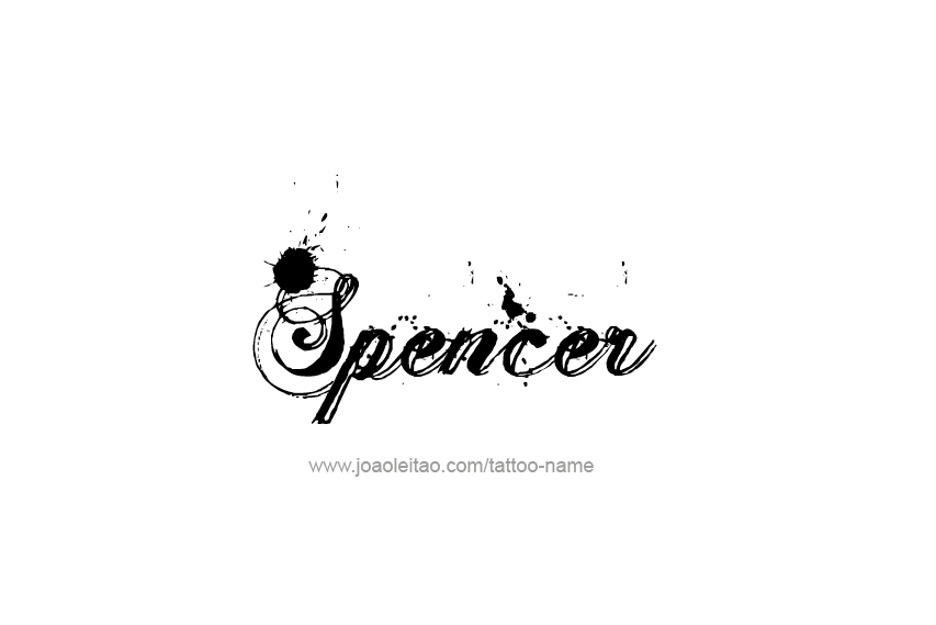 Tattoo Design  Name Spencer   