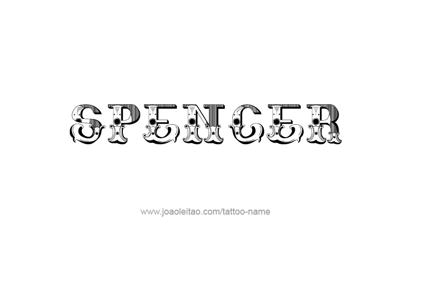 Tattoo Design  Name Spencer   