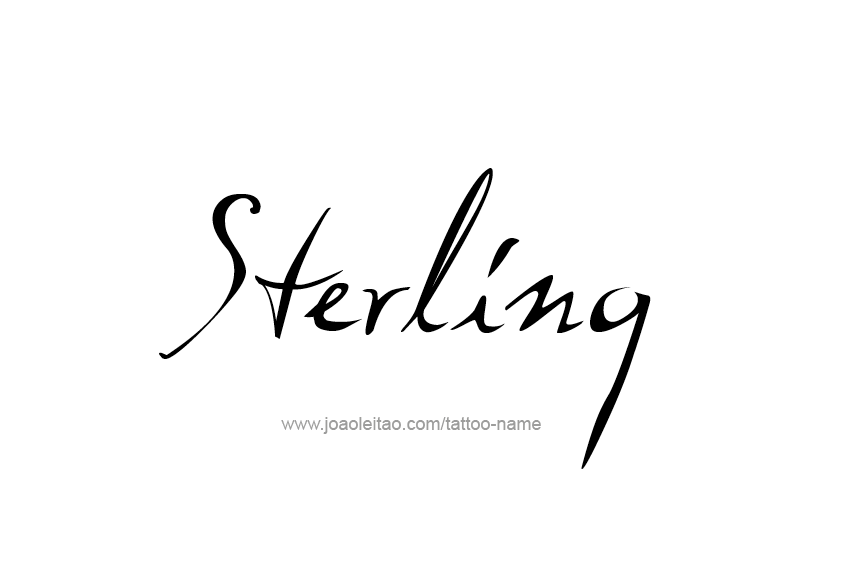 Tattoo Design  Name Sterling   