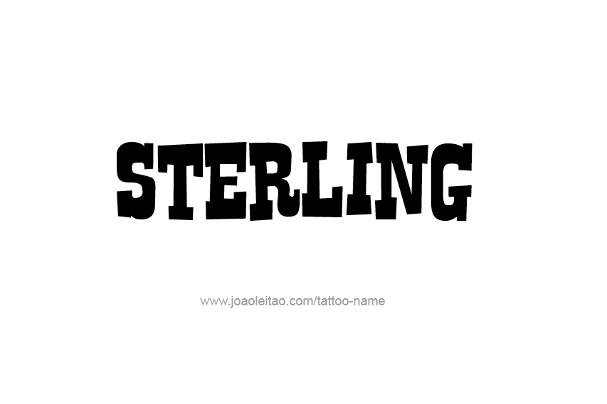 Tattoo Design  Name Sterling   