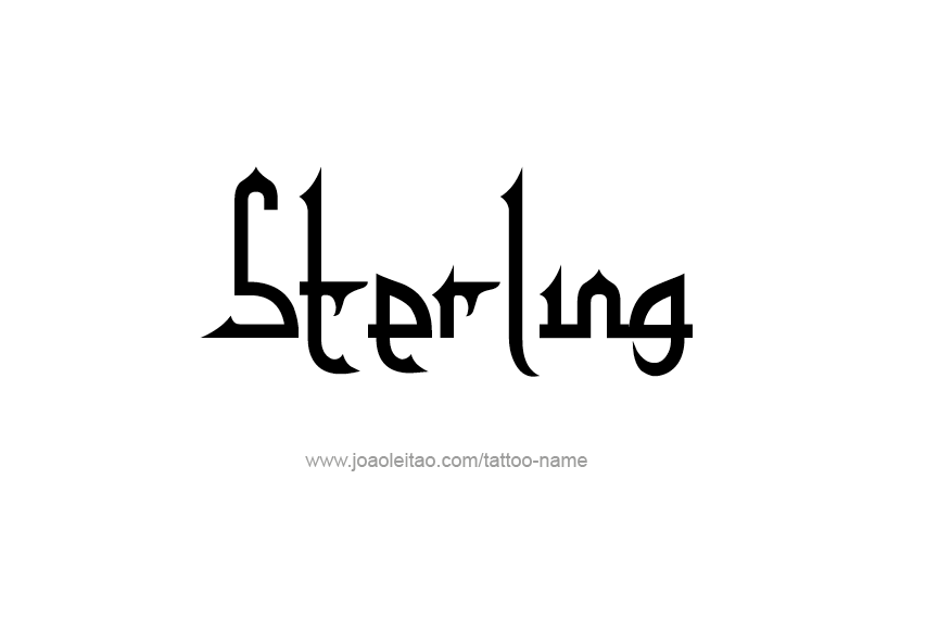 Tattoo Design  Name Sterling   