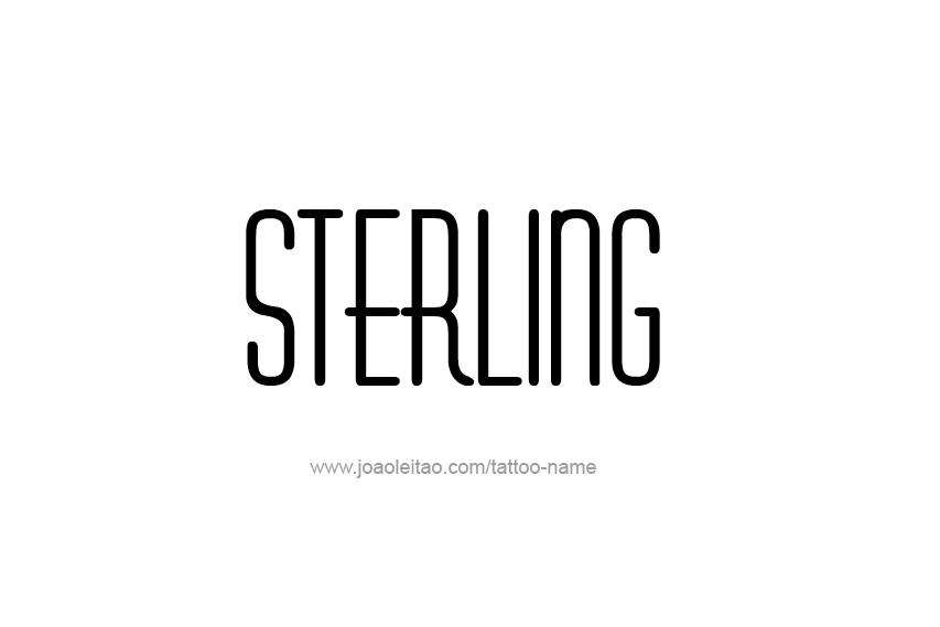 Tattoo Design  Name Sterling   