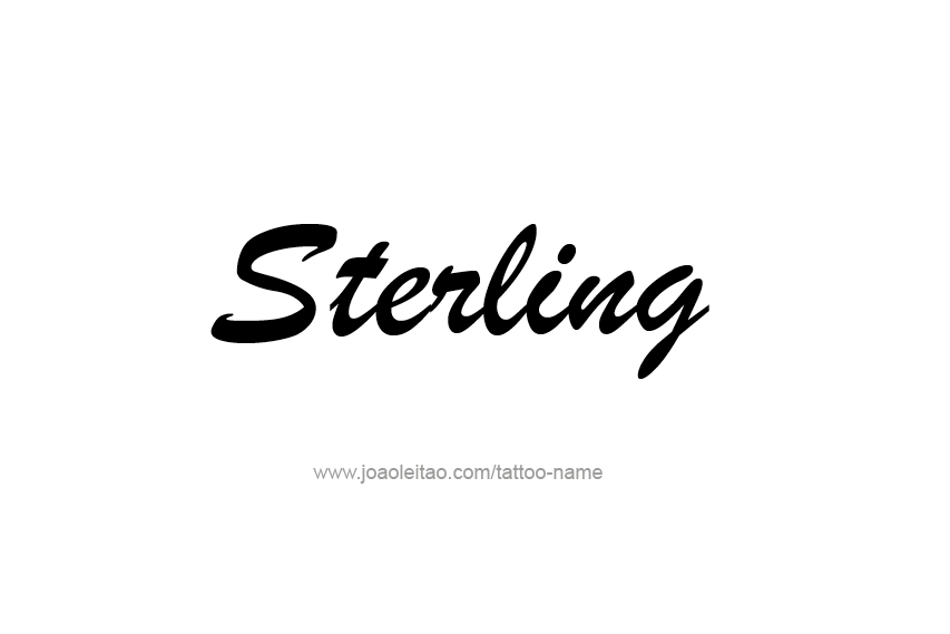 Tattoo Design  Name Sterling   