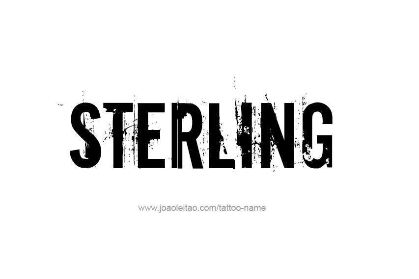 Tattoo Design  Name Sterling   