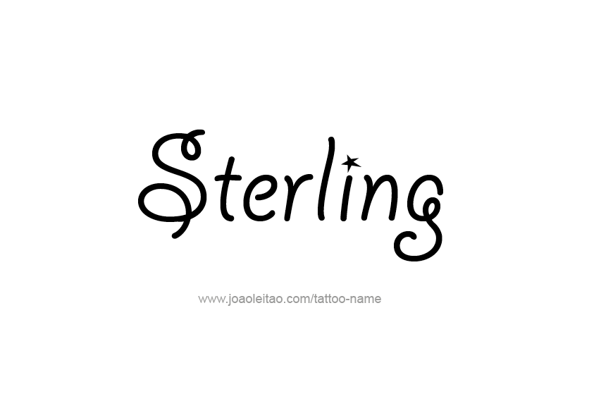 Tattoo Design  Name Sterling   