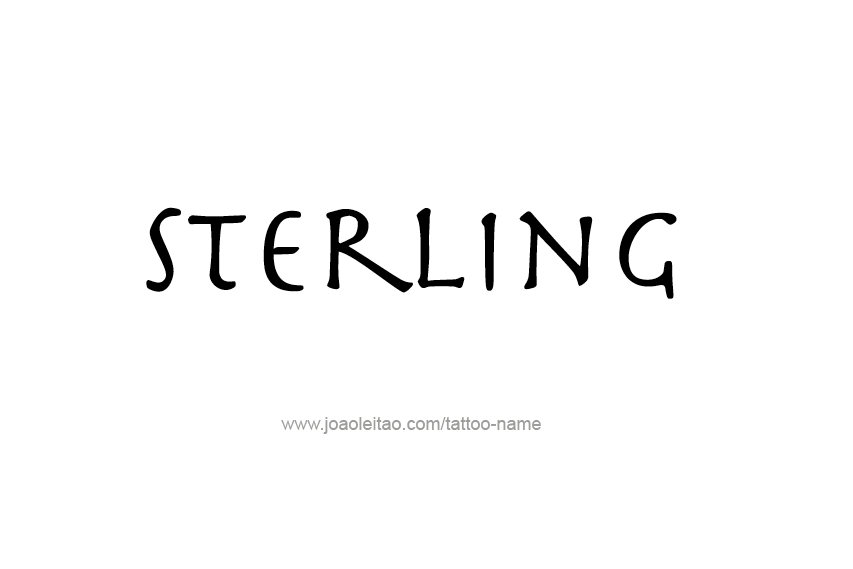Tattoo Design  Name Sterling   