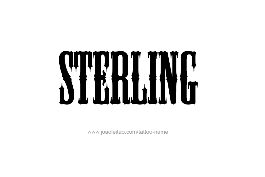 Tattoo Design  Name Sterling   