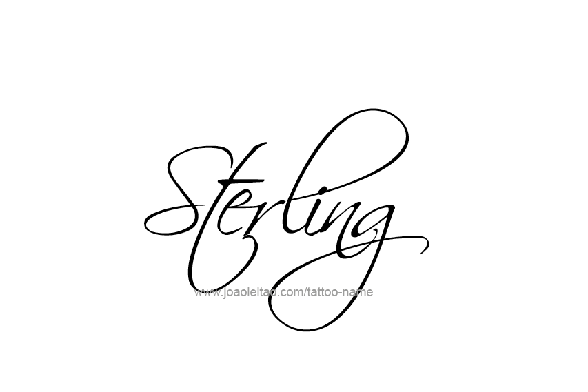 Tattoo Design  Name Sterling   