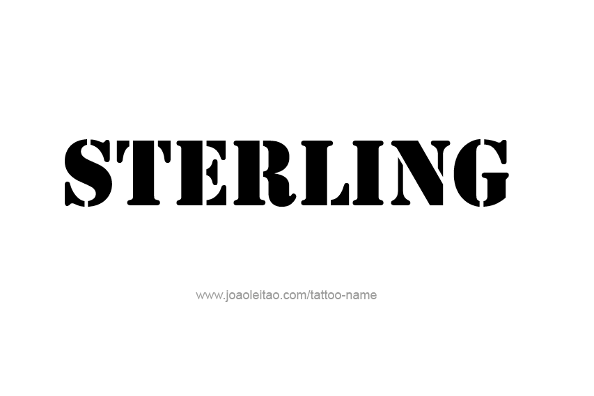 Tattoo Design  Name Sterling   