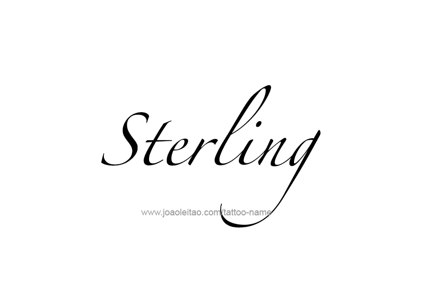 Tattoo Design  Name Sterling   