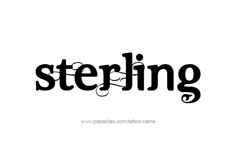 Tattoo Design  Name Sterling   