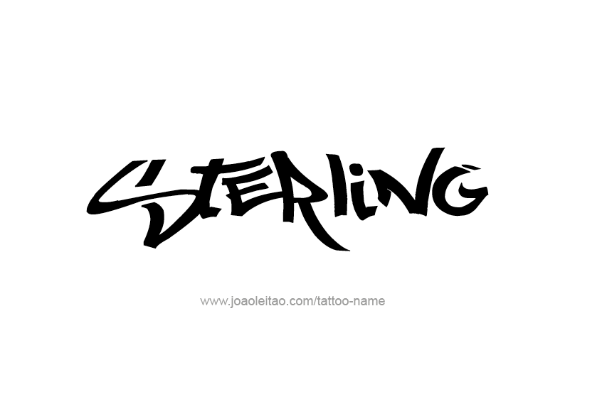 Tattoo Design  Name Sterling   