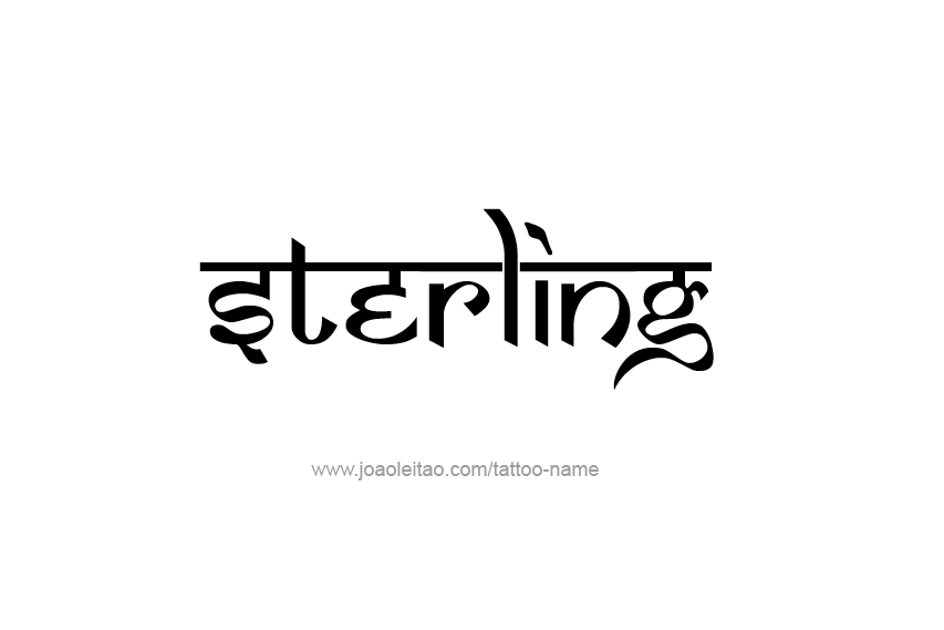 Tattoo Design  Name Sterling   