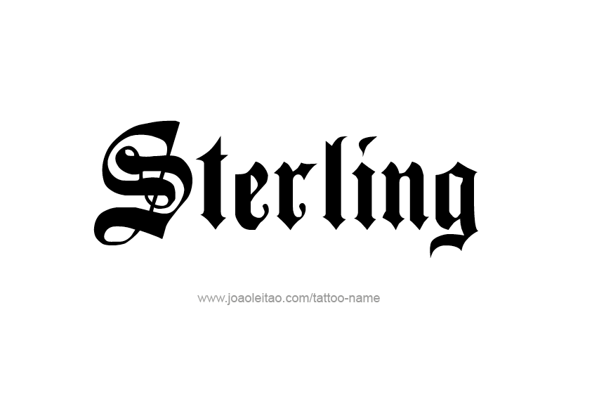 Tattoo Design  Name Sterling   