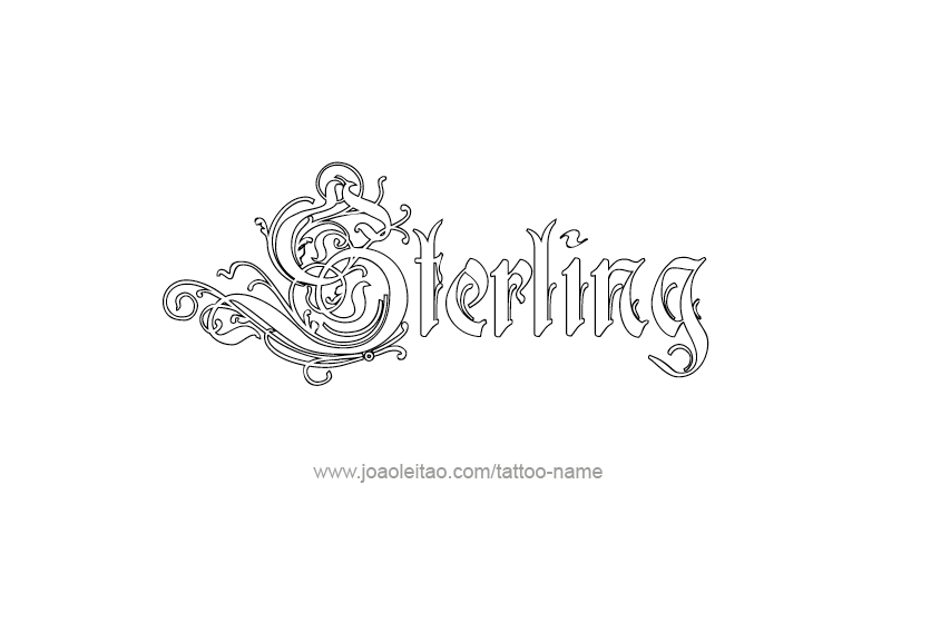 Tattoo Design  Name Sterling   