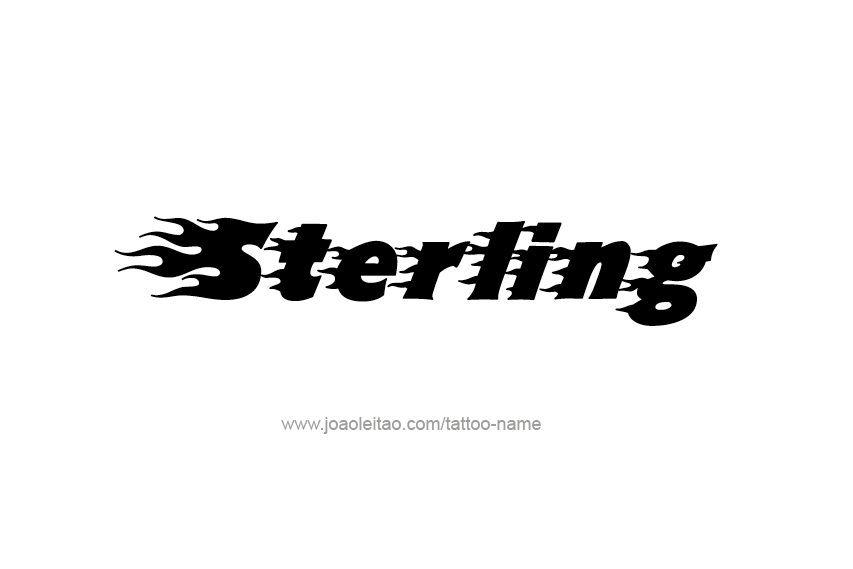 Tattoo Design  Name Sterling   