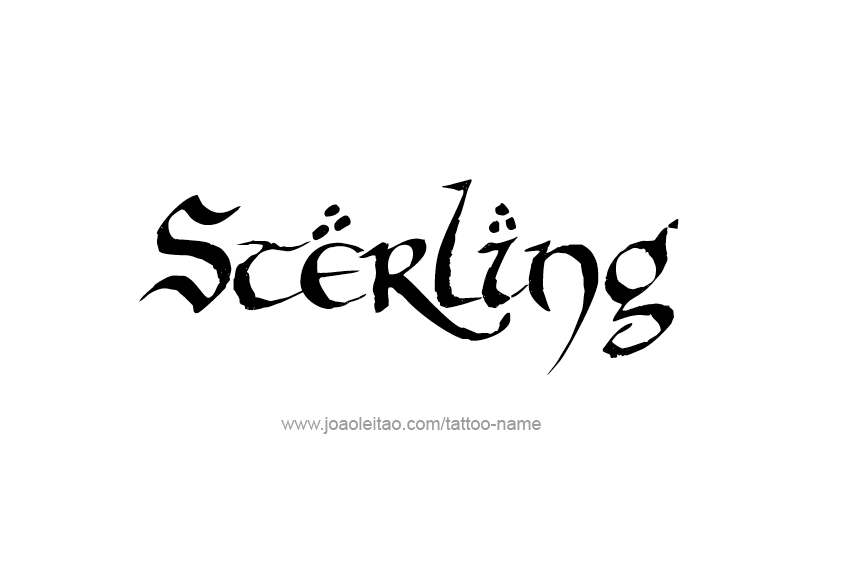 Tattoo Design  Name Sterling   