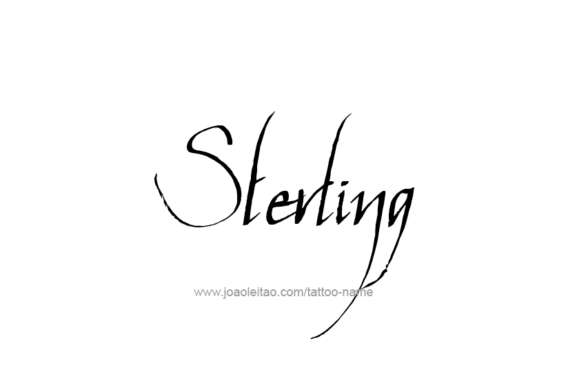 Tattoo Design  Name Sterling   