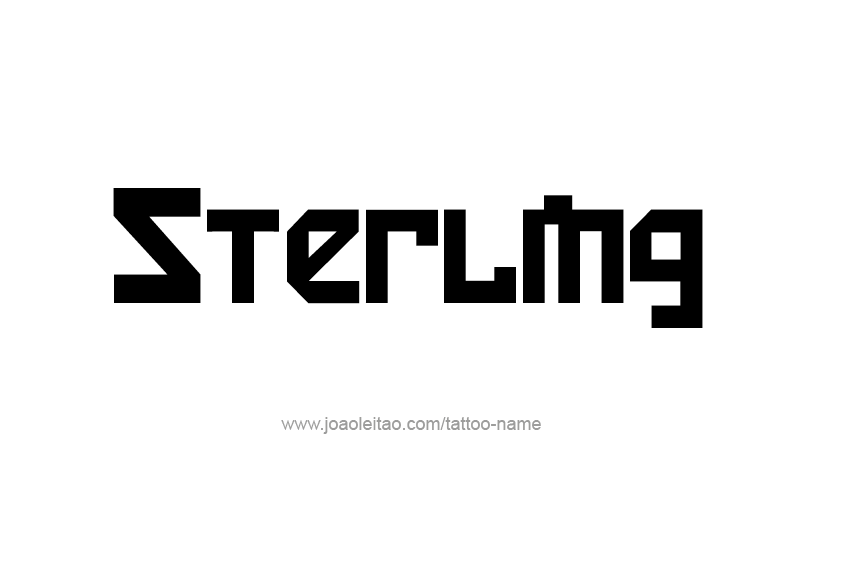 Tattoo Design  Name Sterling   