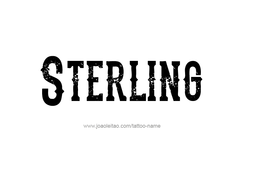 Tattoo Design  Name Sterling   