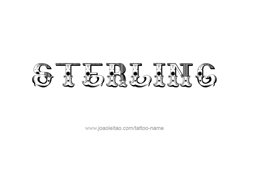 Tattoo Design  Name Sterling   