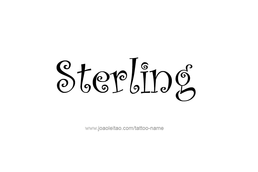 Tattoo Design  Name Sterling   