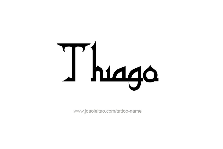 Tattoo Design  Name Thiago   