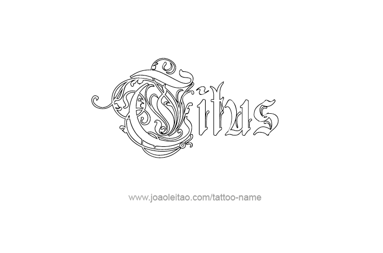 Tattoo Design  Name Titus   