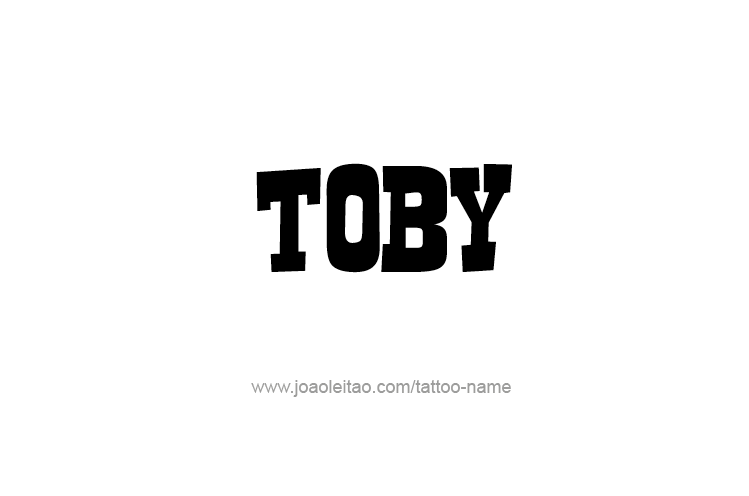 Tattoo Design  Name Toby   