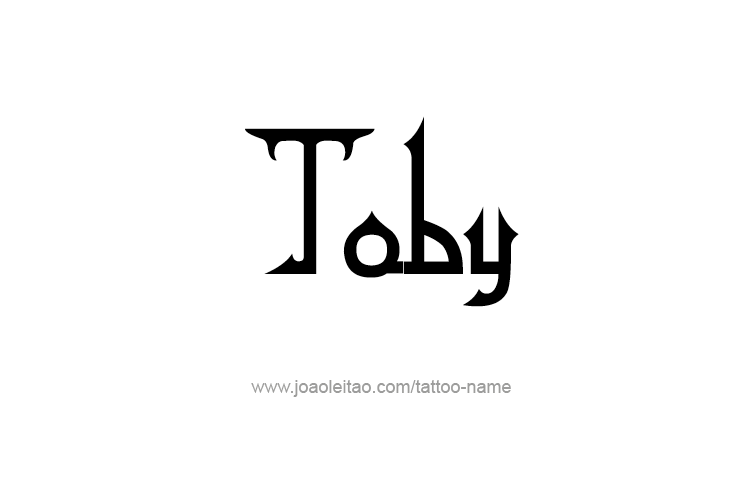 Tattoo Design  Name Toby   