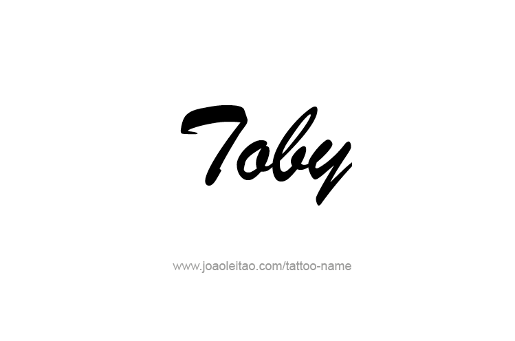 Tattoo Design  Name Toby   